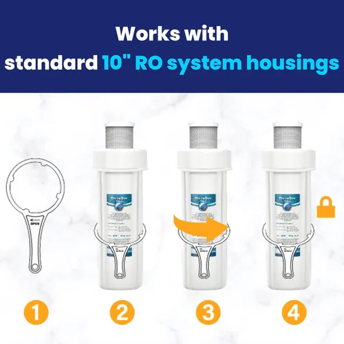Miniatura 7 de ERO - Juego de 5 filtros de ósmosis inversa anual, filtro de agua de ósmosis inversa de 5 etapas, kit de sistema de filtración de agua RO debajo