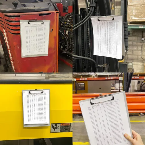 Miniatura 6 de Officemate Portapapeles magnético de aluminio con clip de perfil bajo, plata (83217)