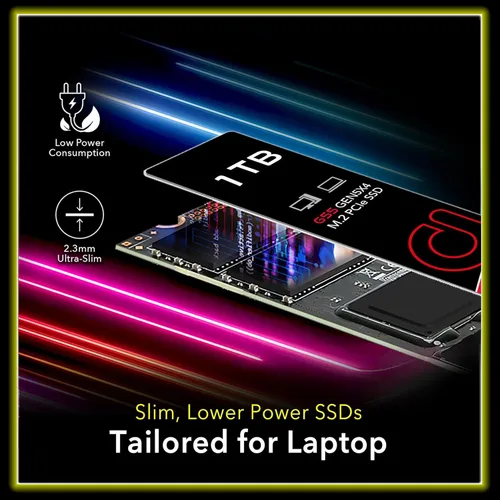 Miniatura 5 de Addlink G55 1TB PCIe 5.0 Gen5 NVMe M.2 SSD - Hasta 10,200 MB/s - Actualización de juegos de PC, fotografía, edición y diseño de video - Unidad