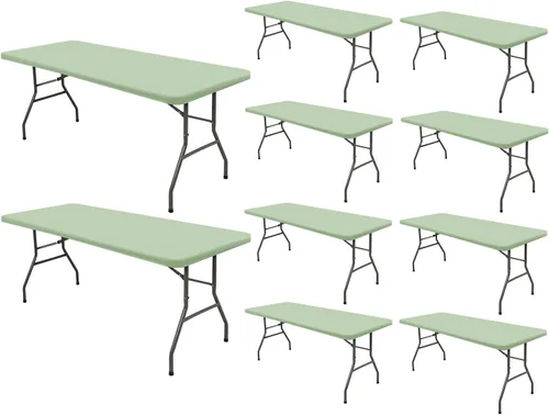 Miniatura 27 de Pack de 6 manteles de picnic elásticos ajustados para mesas rectangulares de 6 pies, impermeables, lavables, de spandex para patio, plegables