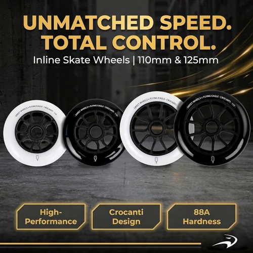 Miniatura 2 de Flying Eagle Crocanti Speed - Juego de ruedas de 4.331 in en línea para interiores, accesorios de patinaje para mujeres y hombres, para ruedas
