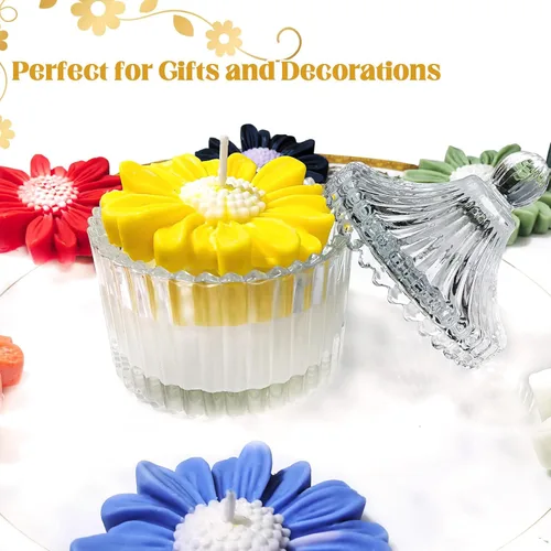 Miniatura 2 de 4 moldes de silicona de flores de margarita para velas, molde de vela de flores 3D de silicona, margaritas de silicona, cera de jabón, resina epoxi