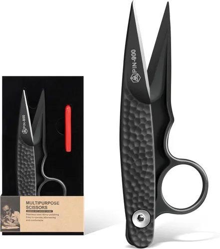 Tijeras de Tela Premium para Cortar Ropa, Pequeñas Multiusos de Acero Inoxidable para Costura de Cuero y Confección, Tijeras de Manualidades Negro
