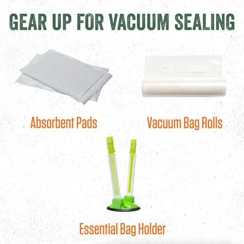 Miniatura 7 de LEM Productos MaxVac 100 Sellador al vacío de plástico con barra de sellado de 12 pulgadas, plata y negro