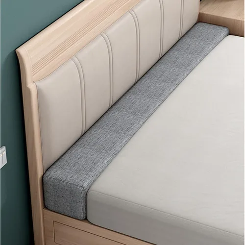 Miniatura 11 de EFELIM Relleno de espacio de cama de lino para cama Queen King de tamaño matrimonial, extensor de colchón rectangular de esponja gruesa para Beige