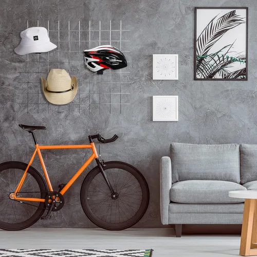 Miniatura 2 de Blulu 6 piezas de sombreros para pared de rejilla, estante de metal para casco, tienda minorista, estantes de exhibición, organizador de gorras