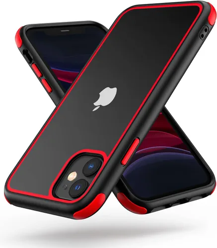 Miniatura 24 de Mobnano Funda transparente para iPhone 11, con protección multicolor a prueba de golpes, no amarillenta, anti arañazos, parte trasera