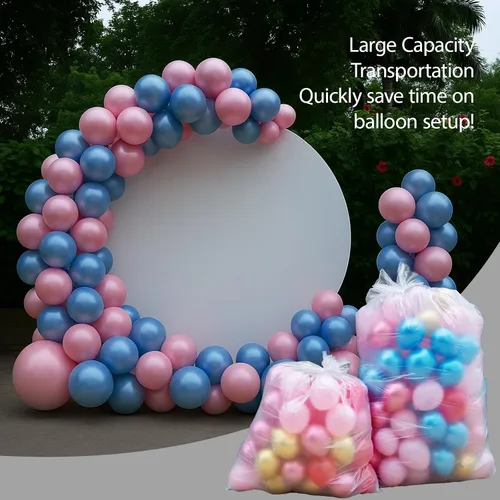 Miniatura 6 de 2 bolsas de globos de 59 x 98.4 pulgadas para transportar globos para bodas, fiestas Bolsas de globos para transporte extra grandes, los globos