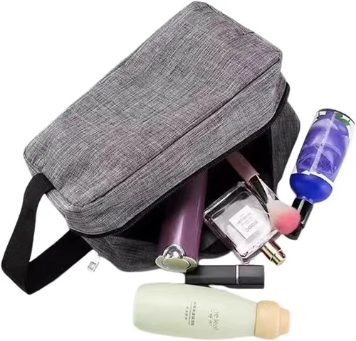 Miniatura 3 de Trawila Neceser de viaje para mujeres y hombres, organizador de maquillaje para cosméticos, artículos de tocador, herramientas de cepillos, Negro