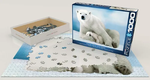 Miniatura 4 de EuroGraphics Rompecabezas de oso polar y bebé (1000 piezas), 6000-1198