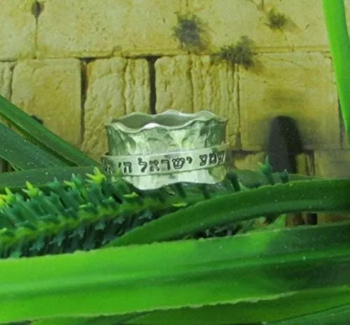 Miniatura 4 de Shema Israel ring - 925 Sterling silver spinner ring, personalized Hebrew ring, Judaica Israeli ring, jewish jewelry, wedding ring, custom