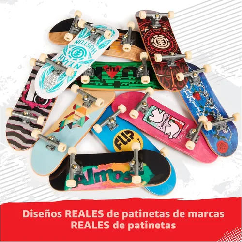 Miniatura 3 de TECH DECK Fingerboard - Paquete de 10 patinetas coleccionables Ultra DLX de Element, Primitive y Flip, gráficos auténticos de tabla, uso en todos