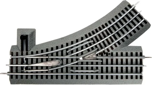 Lionel FasTrack O31 - Interruptor de control remoto para mano izquierda con sección de curva de cuarto, accesorio de vía de tren modelo de calibre