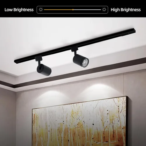Miniatura 6 de Cabezales de iluminación LED de pista de 10 W, cabezales de luz de riel tipo H, focos brillantes, cabezales de iluminación de pista negros para arte