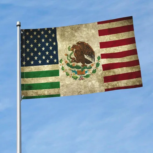 Miniatura 3 de Bandera de Amistad México Estados Unidos 3x5 Pies Bandera Americana Jardín Patio Estandarte Exterior Decorativo Letrero de EE.UU Bandera