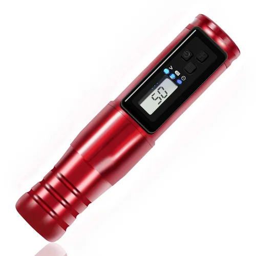 Miniatura 8 de Dragoart Archer Pistola de tatuaje inalámbrica Máquina de tatuaje inalámbrica 1,500 mAh, motor sin núcleo, pantalla LCD, profundidad de aguja de 0 a