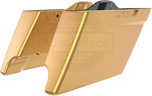 Miniatura 63 de Alforjas de motocicleta aptas para Harley Touring FLH 2014+ - Whisky ámbar, accesorios de perillas, bolsas rígidas estiradas