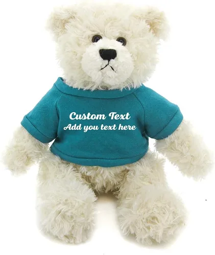Miniatura 4 de Plushland Oso de peluche Brandon crema de 12 pulgadas, regalo personalizado para el día de la madre, San Valentín, graduación, cumpleaños