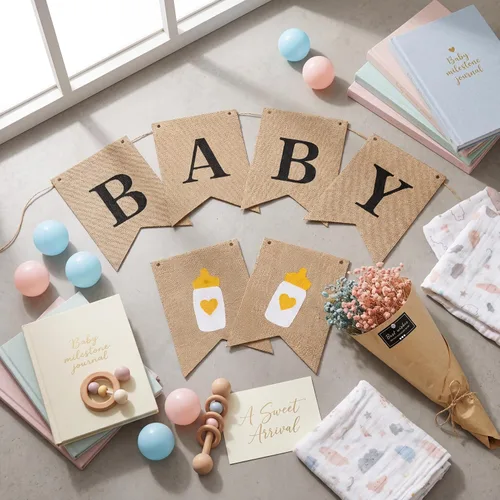 Miniatura 4 de Boao Pancarta con texto en inglés "A Baby Is Brewing", decoración de fiesta de pañales, pancarta temática de café para baby shower para celebración