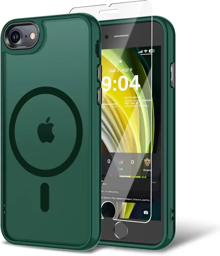 Miniatura 152 de Funda para iPhone 11 con protector de pantalla, compatible con MagSafe, ultra delgada, translúcida, mate, a prueba de golpes, color negro