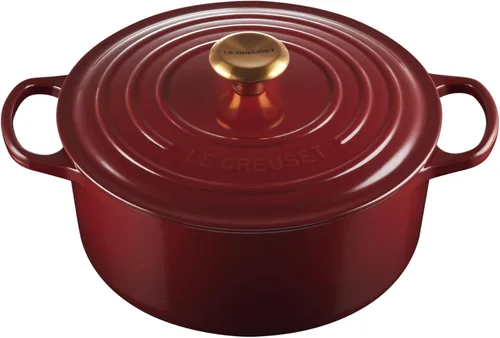 Miniatura 50 de Le Creuset Horno holandés redondo de hierro fundido esmaltado, 4.5 cuartos de galón, Marsella Marseille