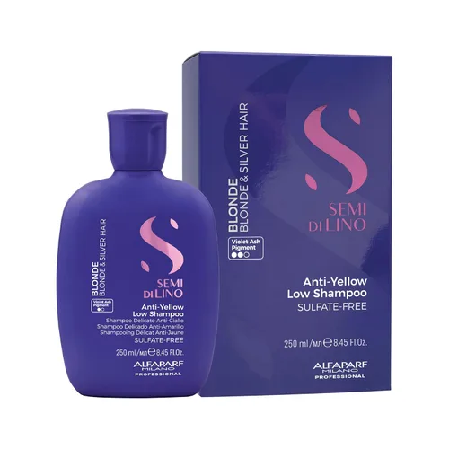 Miniatura 6 de ALFAPARF MILANO Semi di Lino - Champú morado para cabello rubio, resaltado, platino y plateado, neutraliza los tonos cobrizos, hidrata y fortalece