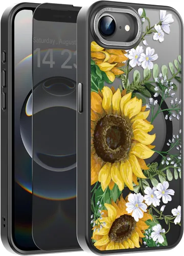 Miniatura 22 de Goodon Funda para iPhone 17 Pro con protector de pantalla de privacidad, compatible con Magsafe, a prueba de golpes, translúcida mate, bonita funda