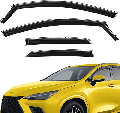 Miniatura 18 de Deflectores de ventana extra duraderos en el canal, protectores de lluvia aptos para Toyota RAV4 2019-2025, viseras solares, ventilación de viento