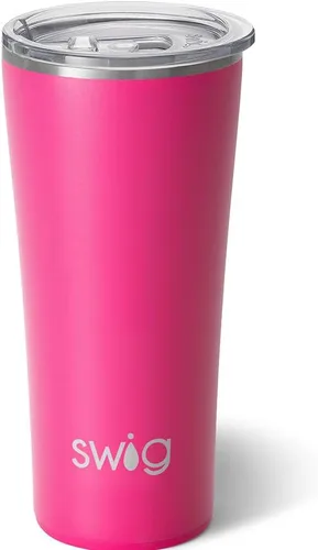 Miniatura 52 de Swig Life - Vaso aislante de 22 onzas, vaso de viaje para café con tapa, taza de viaje para café apta para portavasos, acero inoxidable (Aqua)