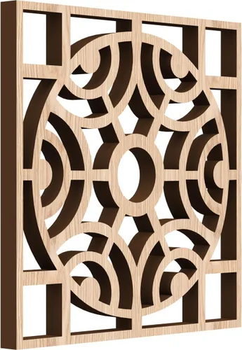 Miniatura 27 de Walton Paneles de pared decorativos de madera con calado, pequeños, 11 3/8 pulgadas de ancho x 11 3/8 pulgadas de alto x 1/4 pulgadas de alto, nogal