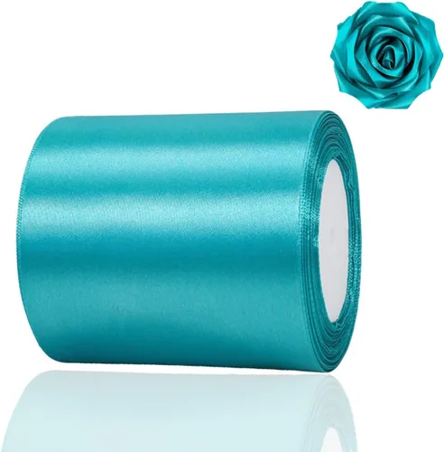 Miniatura 11 de Cinta azul de 1-1/2 pulgadas x 25 yardas, cinta de seda de satén azul real para envolver regalos, fabricación de lazos para el cabello, ramos