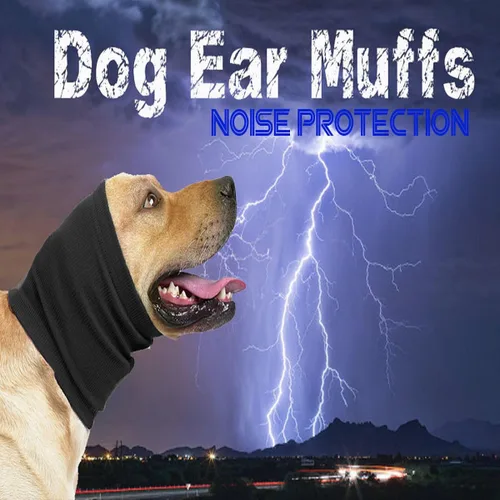 Miniatura 2 de Envolturas para las orejas sin sacudidas para perros, suave con capucha calmante para perros, orejeras para ansiedad, aseo, baño, natación, Negro