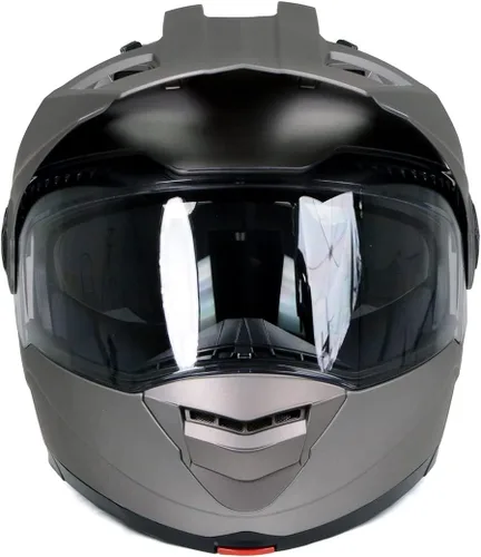 Miniatura 9 de Milwaukee Helmets Silver Ominous Dual Sport Advanced - Casco modular para motocicleta, aprobado por DOT, MPH9822DOT, pequeño