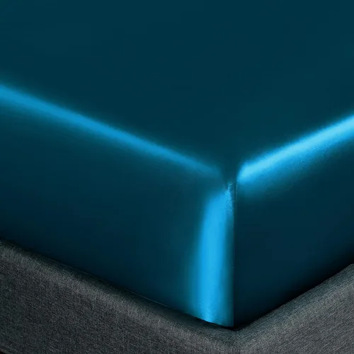 Miniatura 5 de Homiest 5 piezas de juego de sábanas de satén para cama ajustable, juego de ropa de cama de satén sedoso de lujo con bolsillo profundo, 2 sábanas