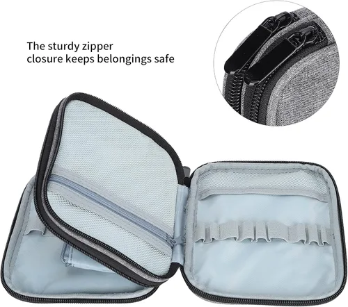 Miniatura 3 de Bolsa organizadora portátil, bolsa de almacenamiento de agujas de ganchillo, bolsa de almacenamiento de ganchos de ganchillo, bolsa