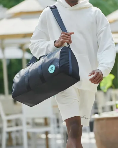 Miniatura 6 de Bolsas de gimnasio impermeables, bolsa de lona deportiva de nailon 1000D resistente para nadar durante la noche, fin de semana, bolsas de viaje