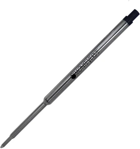 Miniatura 20 de Monteverde Recambios de bolígrafo suave USA para adaptarse a bolígrafos Waterman, punta media, negro, paquete de 2, rendimiento de escritura suave