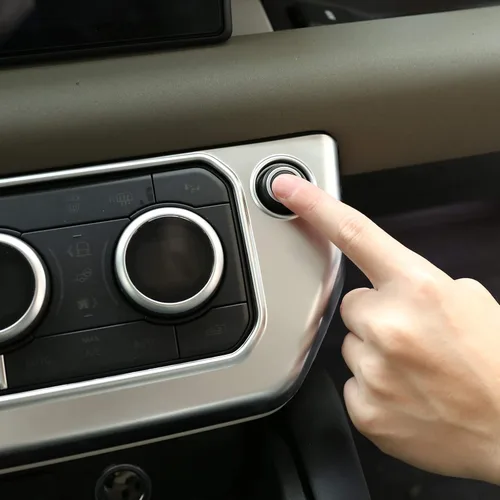 Miniatura 6 de Marco de botón de modo de aire acondicionado de control central ABS para Land Rover Defender 110 2020 Accesorios de coche (plata)