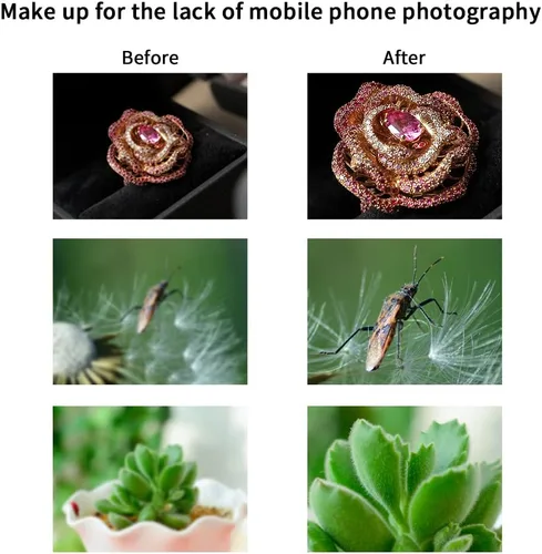 Miniatura 7 de Lente macro del teléfono celular de 1.181-4.724 in, para iPad, iPhone, Samsung, Android, Pixel, lente macro del teléfono