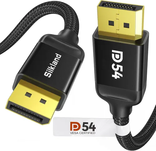 Miniatura 7 de Silkland Cable DisplayPort 2.1 certificado VESA de 54 Gbps, cable DP 2.1 de 10 pies [16K @30Hz, 10K @60Hz, 8K @120Hz, 4K @240Hz 165Hz 144Hz] HDR10