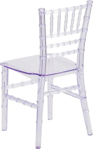 Miniatura 6 de Flash Furniture Silla Chiavari para Niños de Resina de Cristal Transparente para Fiestas y Eventos para Uso Comercial y Residencial