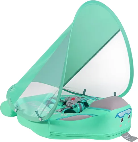 Miniatura 14 de Mambobaby Flotador con toldo mejorado no inflable para bebé, flotador inteligente de Mambo para natación, flotador de natación para bebé, flotador