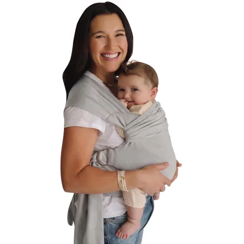 Miniatura 13 de Lalabu The Simple Wrap Baby Wraps Carrier - Elegante portabebés para recién nacidos y niños pequeños de 13 a 28 libras. Probado en seguridad, fácil