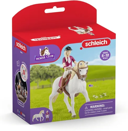 Schleich Horse Club — Sofia y Blossom: juego de 10 piezas de Horse Club con jinete y yegua andaluza, juguetes de caballos para niñas y niños de 5 a