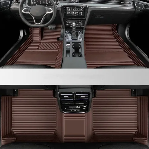 Miniatura 28 de Personaliza las alfombrillas de cuero de lujo de protección para todo tipo de clima para automóviles, SUV y camiones según el modelo automotriz azul