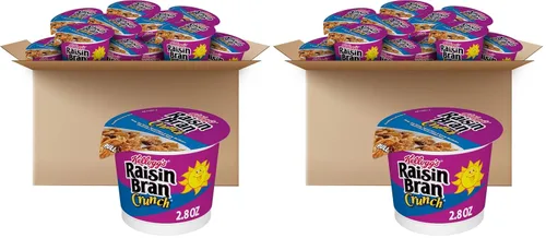 Miniatura 5 de Kellogg's Raisin Bran Crunch Cereales para el desayuno en tazas, cereal de fibra, hecho con fruta real, sabor original, caja de 33.6 onzas (12 tazas)