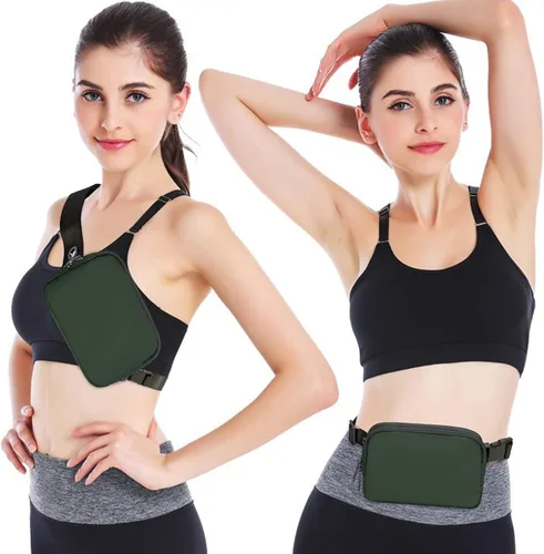 Miniatura 2 de AROME Mini bolsa de cinturón para mujer, riñonera de moda, cangurera cruzada con extensor de correa para mujeres y hombres, bolsa de cintura