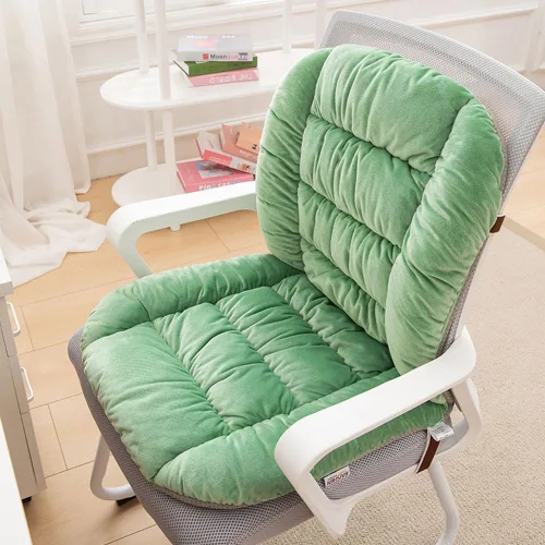 Miniatura 17 de Cojín para Silla de Escritorio con Asiento Suave y Respaldo, 90x50cm Gris claro