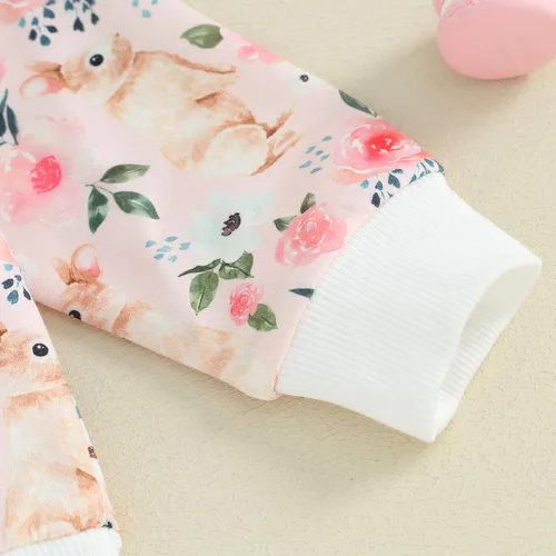 Miniatura 31 de Mandizy Conjunto de ropa de bebé niña otoño 3 6 9 12 18 24 meses sudadera de manga larga y pantalones con estampado floral y diadema
