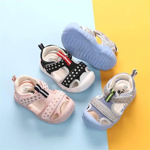 Miniatura 7 de Sandalias de verano para niños pequeños, sandalias deportivas para niños, puntera cerrada, correa atlética, zapatos de agua para playa